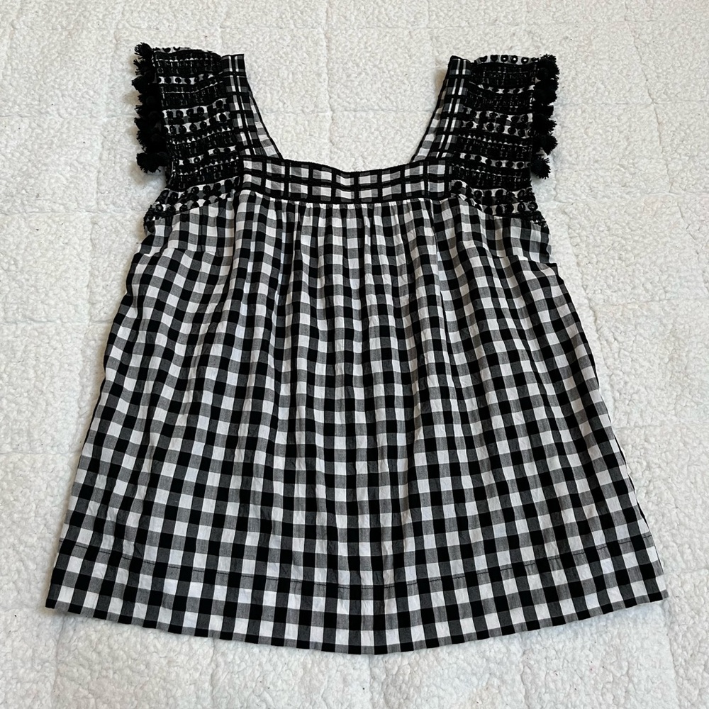 J.Crew gingham check sleeveless top - Picture 6 of 12